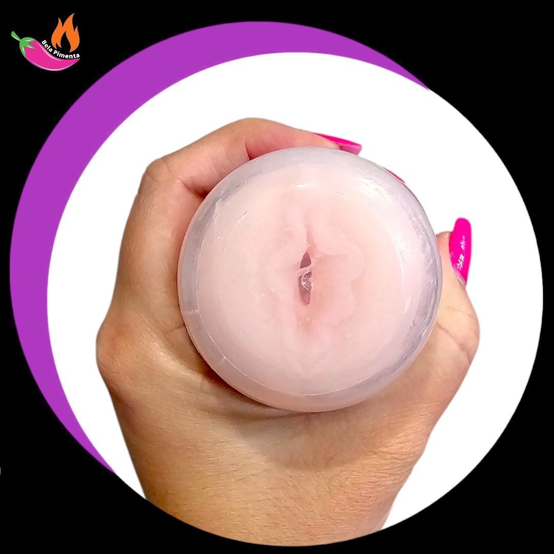 Masturbador Egg Funny Cyberskin Vagina - Roxo - Imagem 2