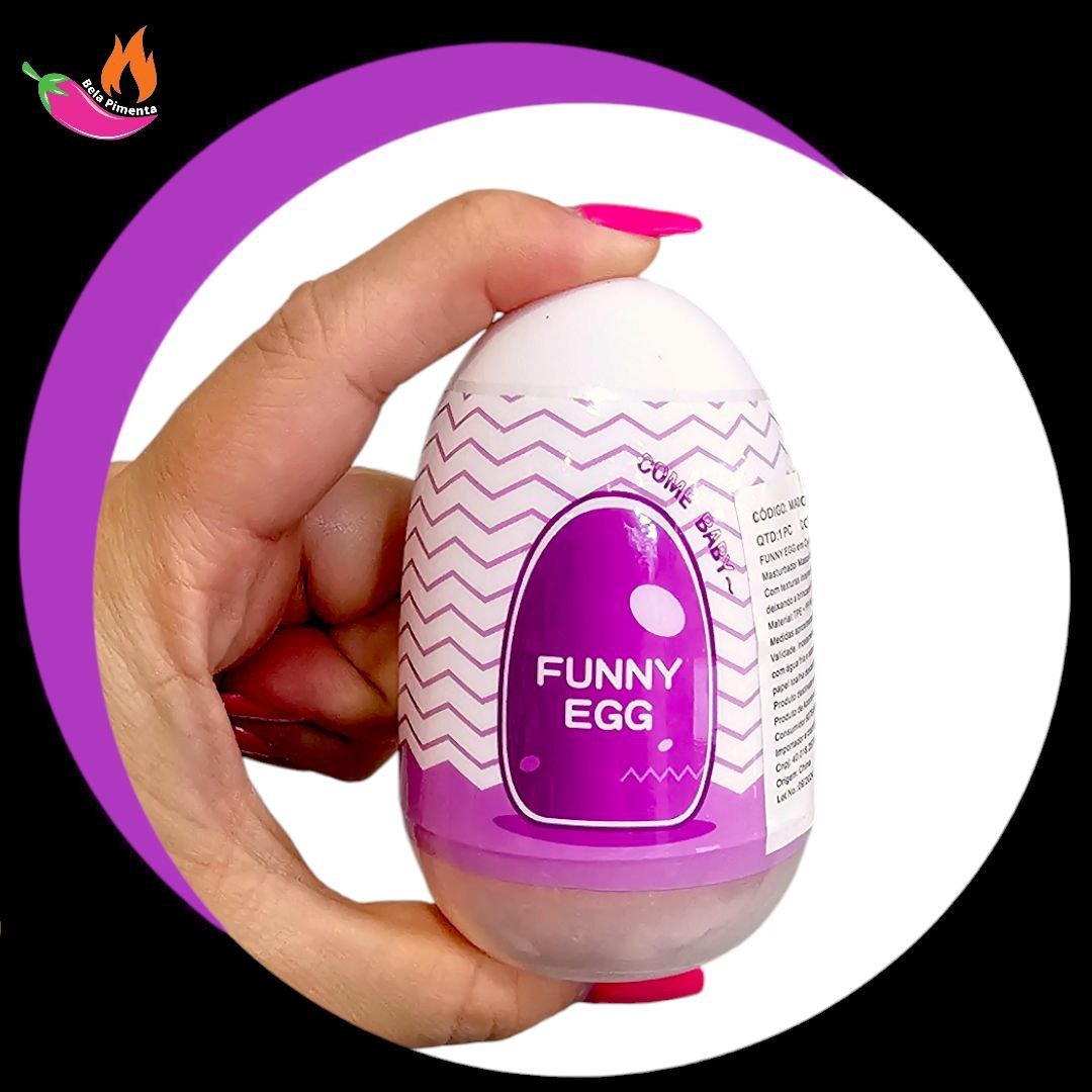 Masturbador Egg Funny Cyberskin Vagina - Roxo - Imagem 5