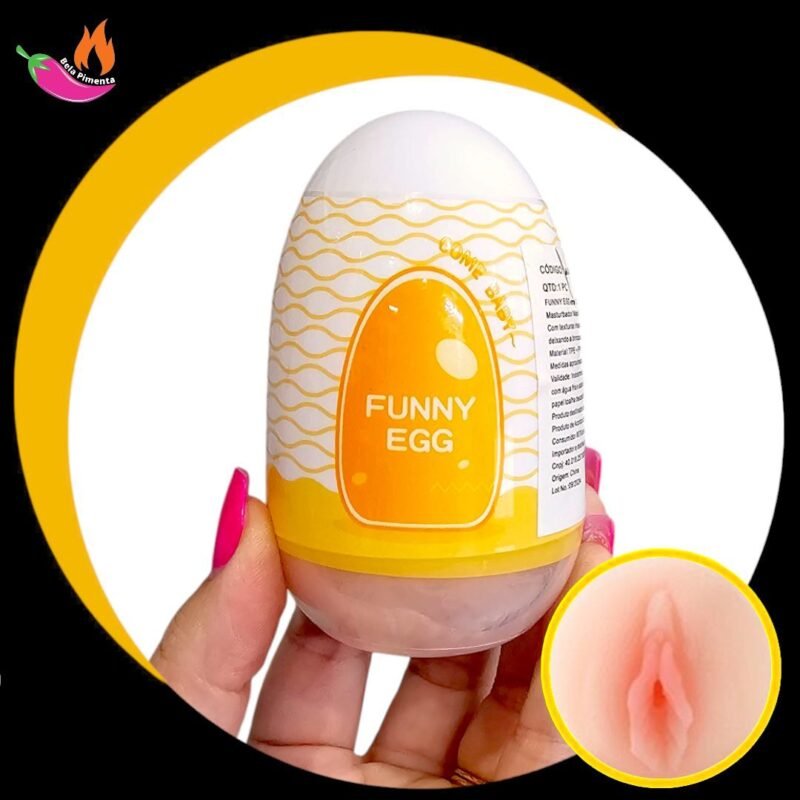 Masturbador Egg Funny Cyberskin Vagina - Amarelo