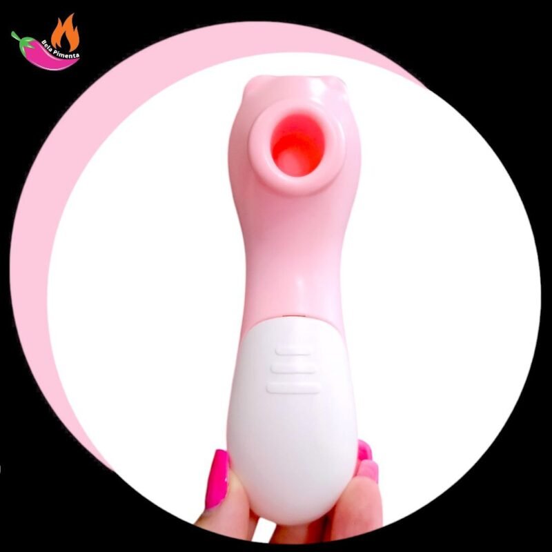 Vibrador Sugador Ursinho James Rosa Claro- Pilha