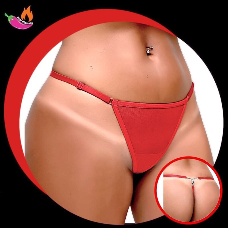 Calcinha Fio Strass Anita Vermelha - 5103