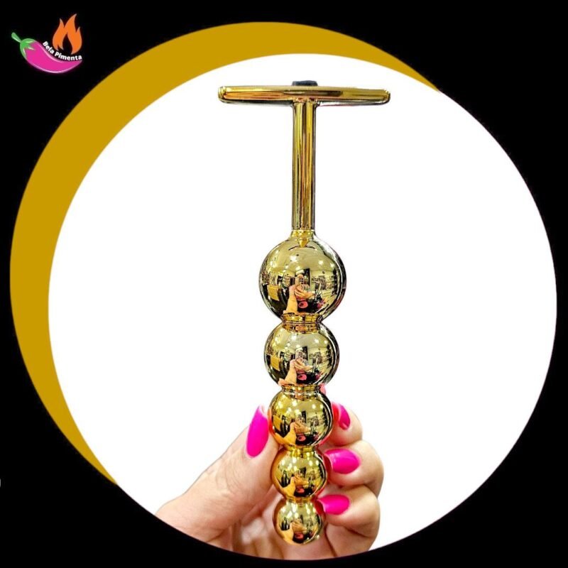 Plug Anal Ball Metal Hard - Dourado