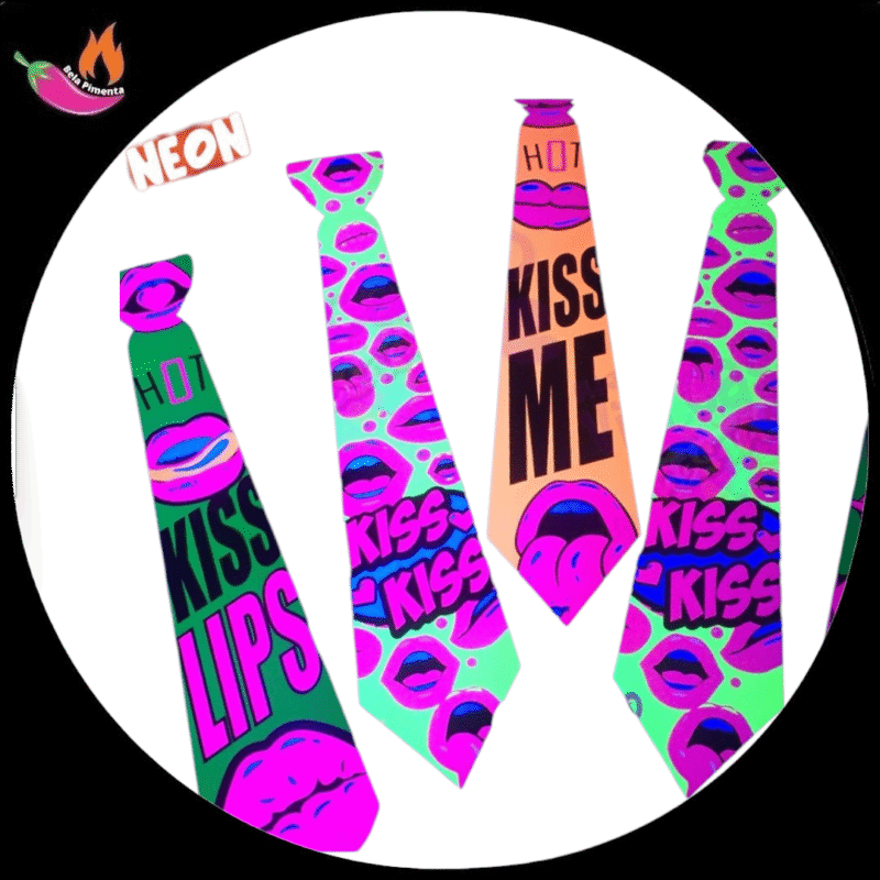 KIt Gravata Balada Neon Kiss Balada – 10 unidades