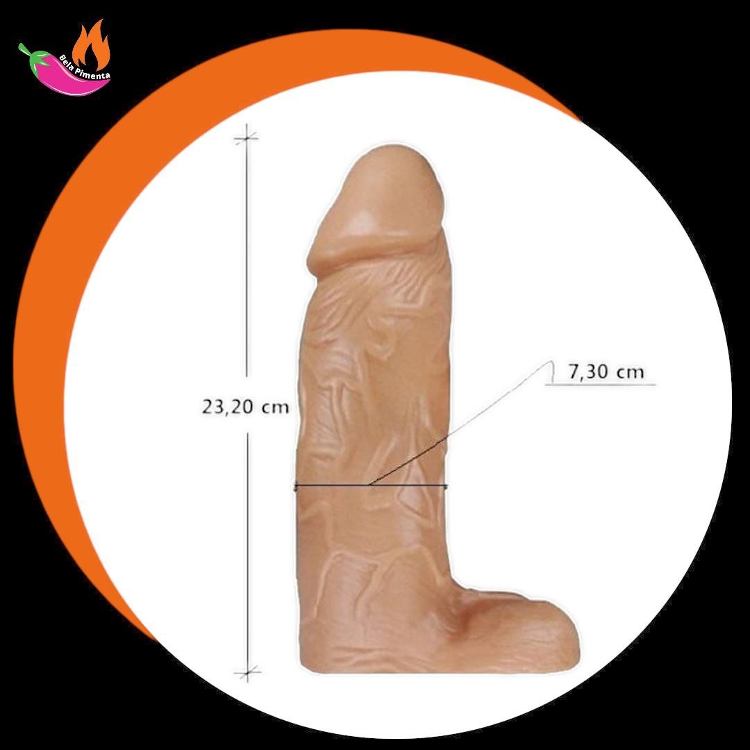 Protese Peniana Realística Maciça 23,2x7,3cm - Imagem 2