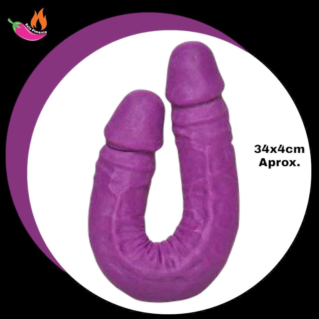 Protese Peniana Dupla Leonard Cyber Skin 34x4cm Pink