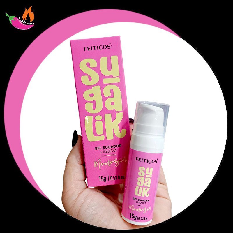 Gel Vibrante e Sugador Líquido Sugalik Momozin Morango e Chantilly - 15g
