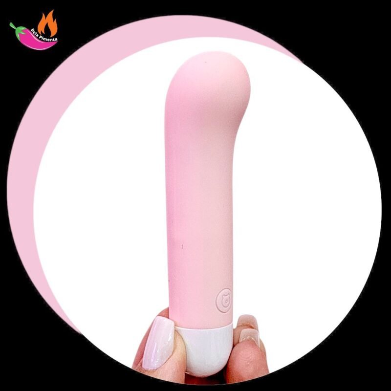 Vibrador Bullet Dino Rosa - Recarregavel