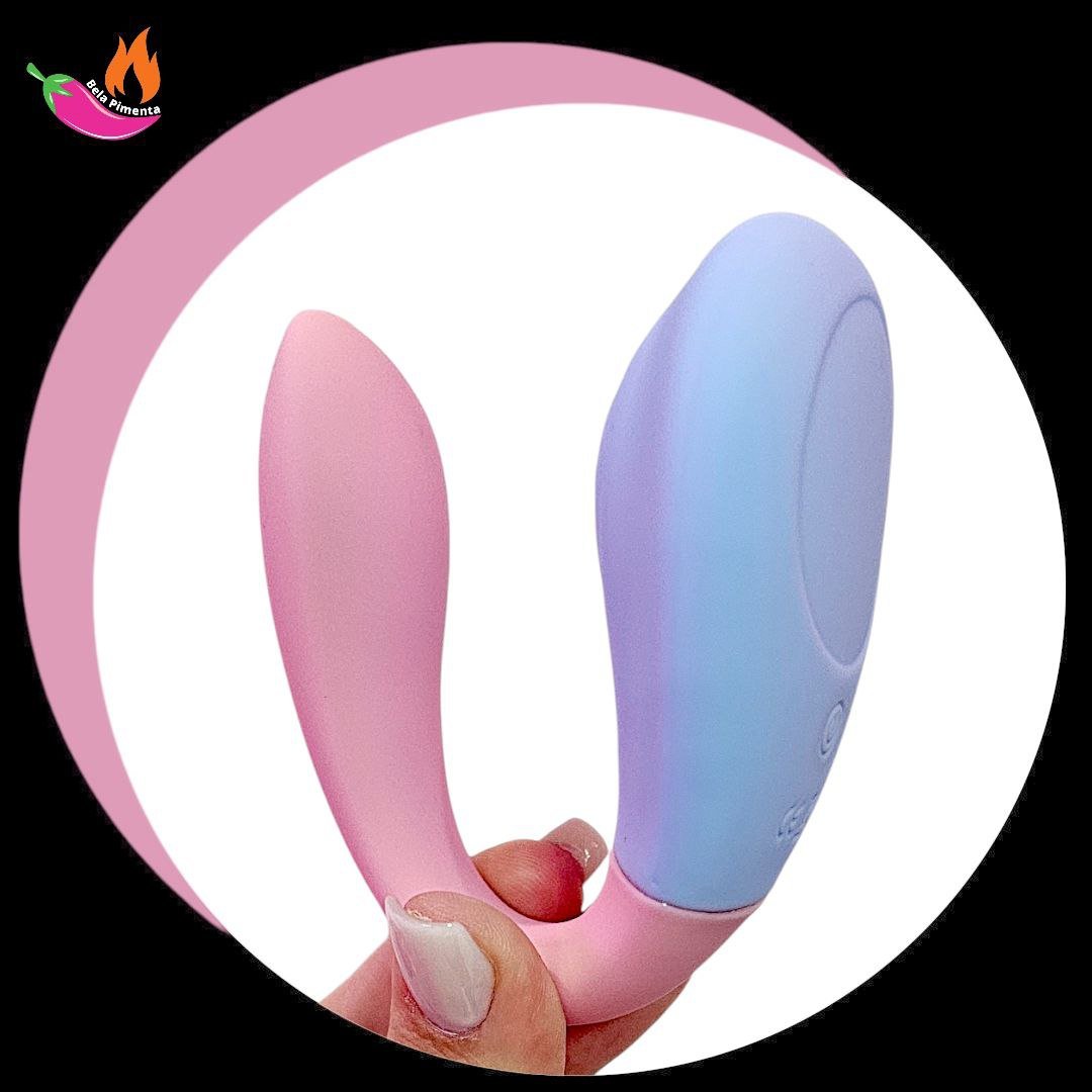 Vibrador de Casal Explore Joy com Controle - Rosa e Azul - Imagem 3