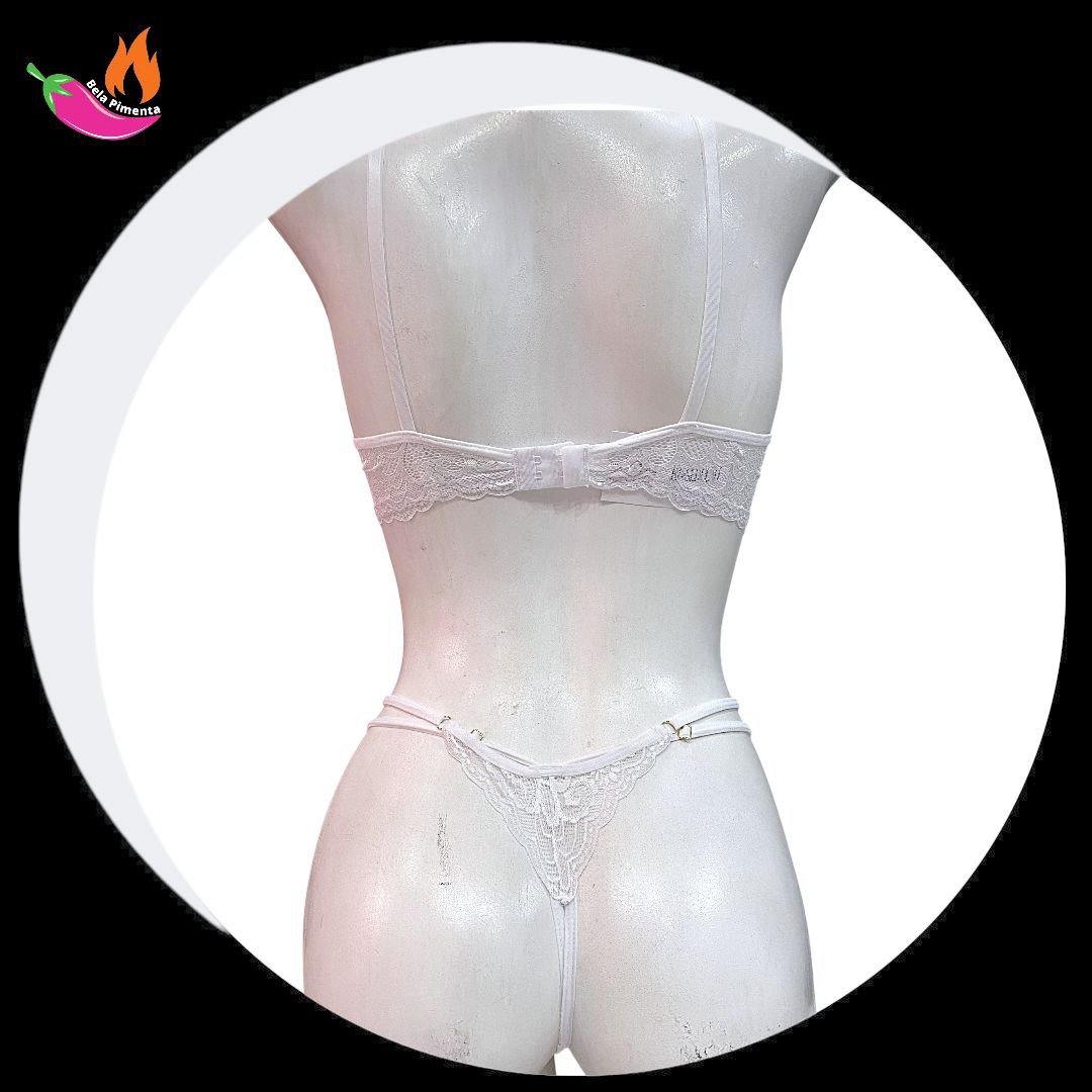 Conjunto Ingrid Renda Branco - M - Imagem 2
