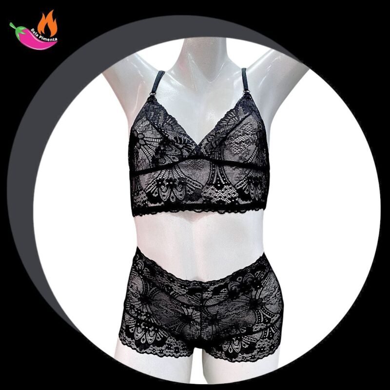 Babydoll Mini Ayla Preto - M