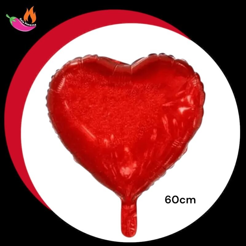 Balão Coração Metalizado Vermelho 12cm