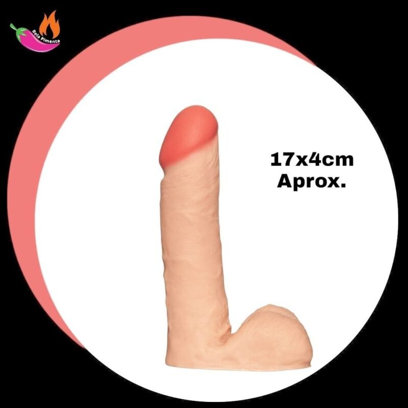 Protese Peniana Vinil 17x4cm John Bege