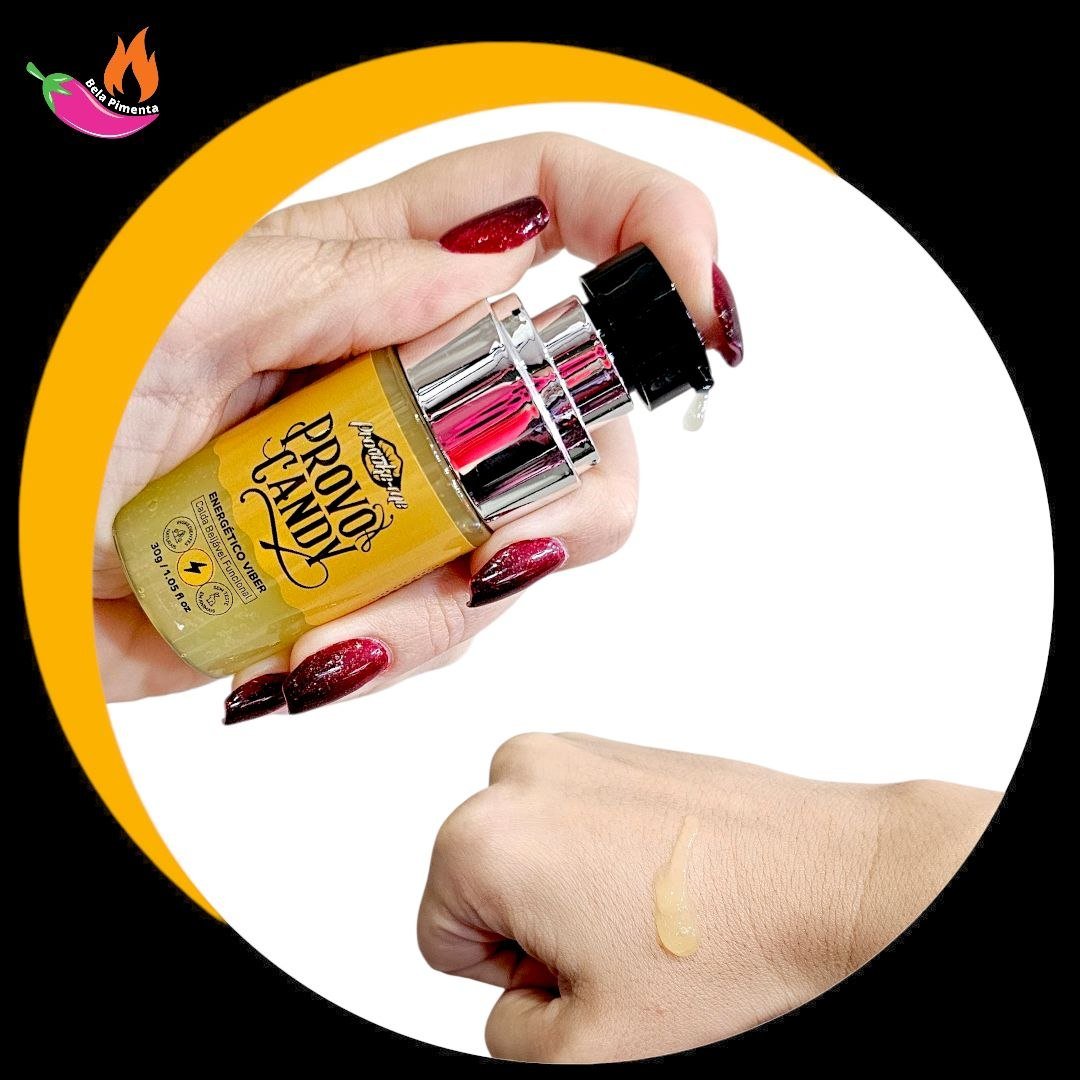 Gel Beijavel Calda Refrescante Provo Candy Energético Viber 30g - Imagem 3