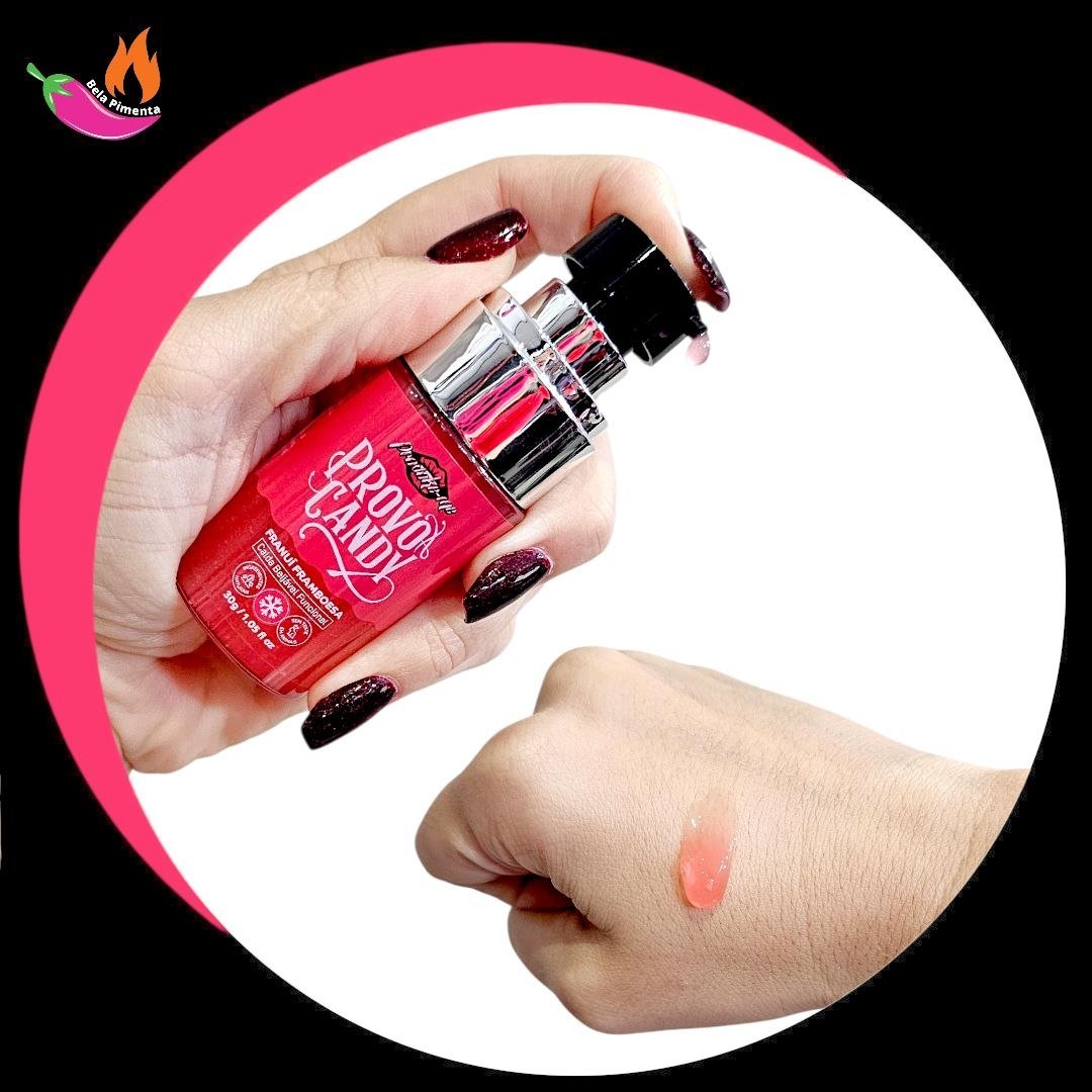 Gel Beijavel Calda Refrescante Provo Candy Franuí Framboesa 30g - Imagem 3
