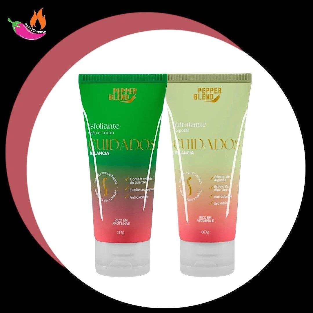 Kit Skincare Corporal Esfoliante e Hidratante Melancia 60g