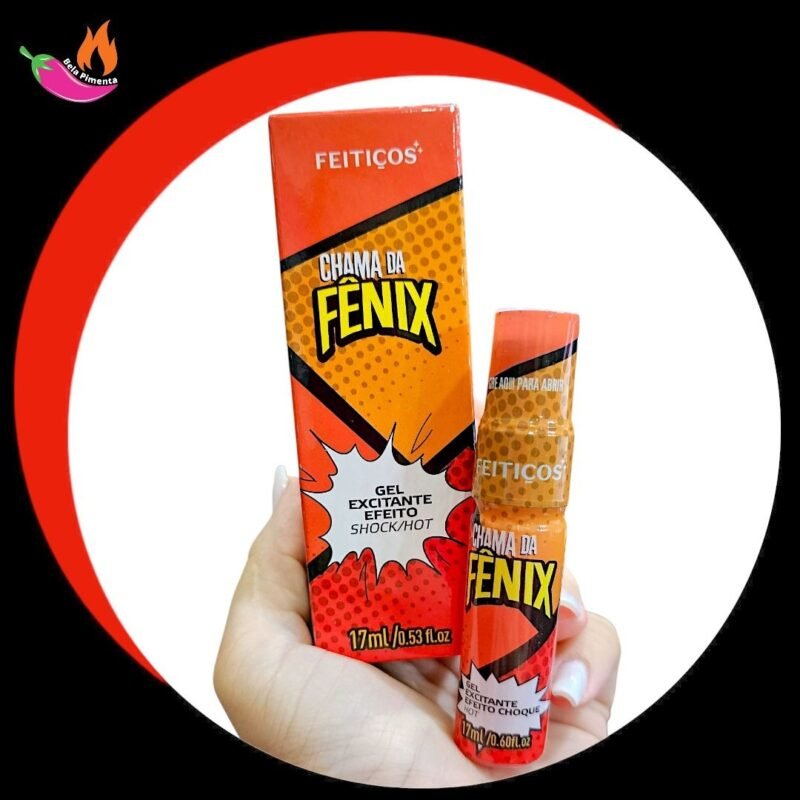Gel Excitante Chama da Fenix Efeito Choque Hot - Morango 17ml