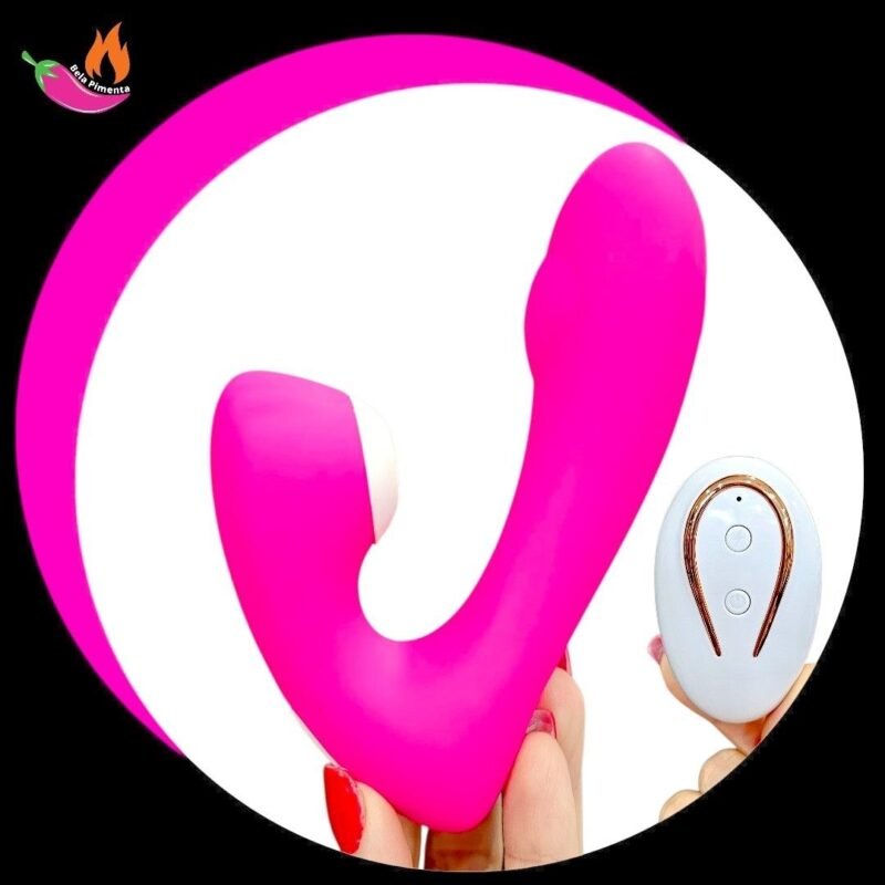 Vibrador 2 em 1 Ponto G e Sugador Bliss Rosa Pink