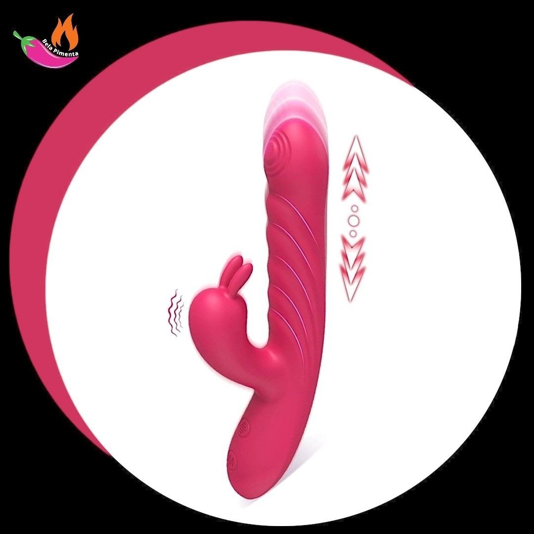 Vibrador Ponto G e Clitoris Sobe e Desce Truck Rosa