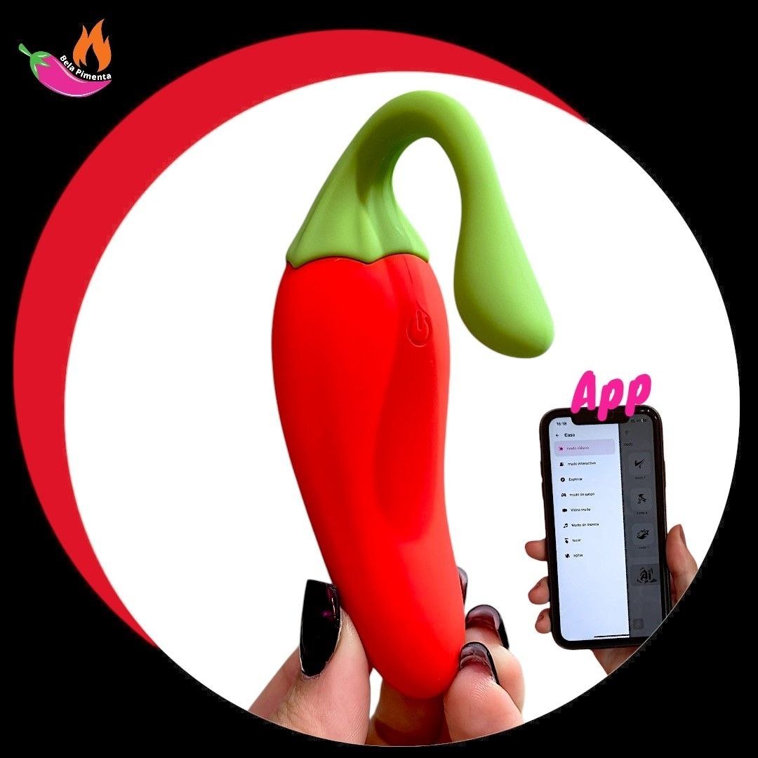 Vibrador Anatômico Bela Pimenta com Aplicativo - Vermelho - App