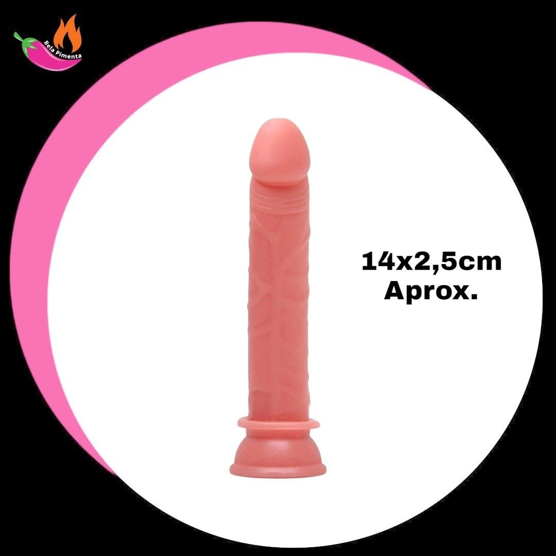 Protese Peniana PVC Atoxico 14x2,5cm Bege