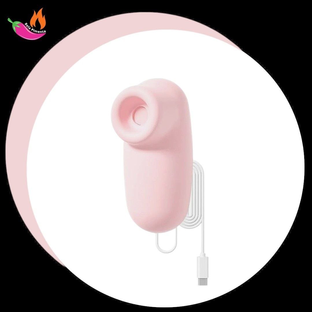 Vibrador Sugador Cápsula com Alimentação Ligada ao Celular via Cabo Tipo C -  1 Pulsação / Sucção