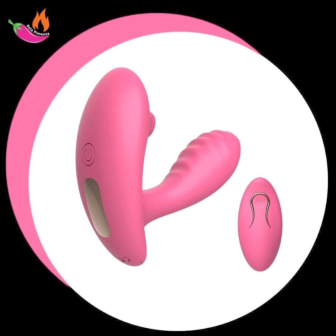 Vibrador Pulsador e Sugador de Clitoris Grey Pink - Imagem 3