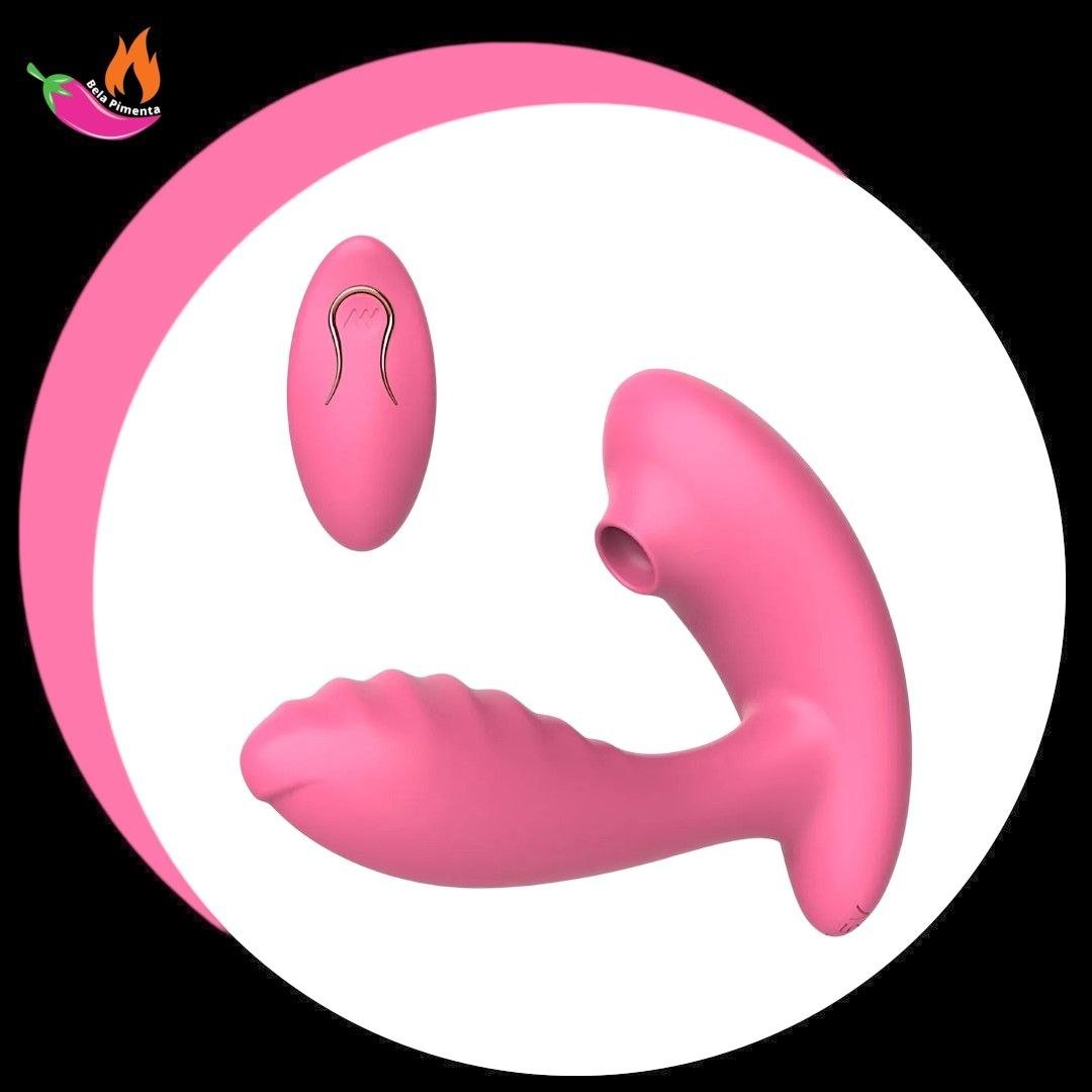 Vibrador Pulsador e Sugador de Clitoris Grey Pink - Imagem 2