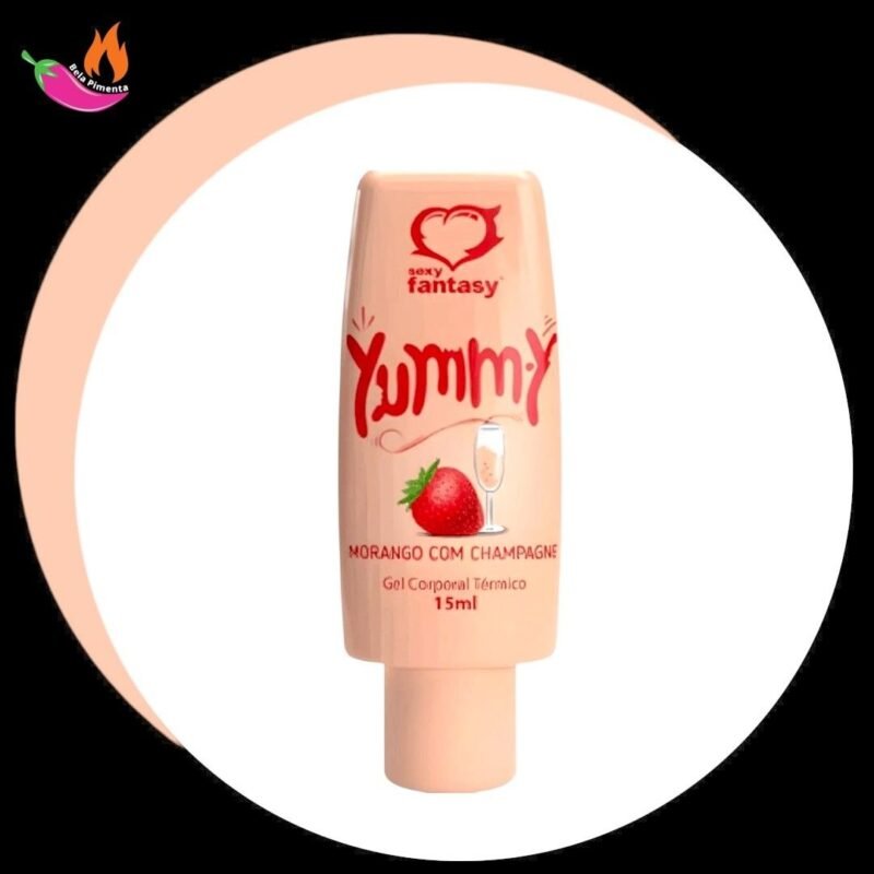 Gel Beijavel Esquenta Yummy Morango com Champagne 15ml