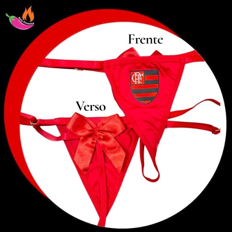 Calcinha Personalizada Times Flamengo Vermelha