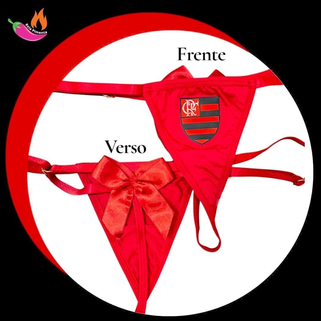 Calcinha Personalizada Times Flamengo Vermelha