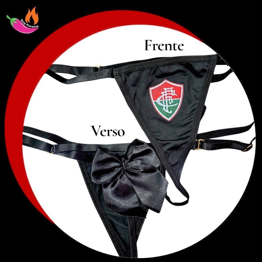 Calcinha Personalizada Times Fluminense Preta