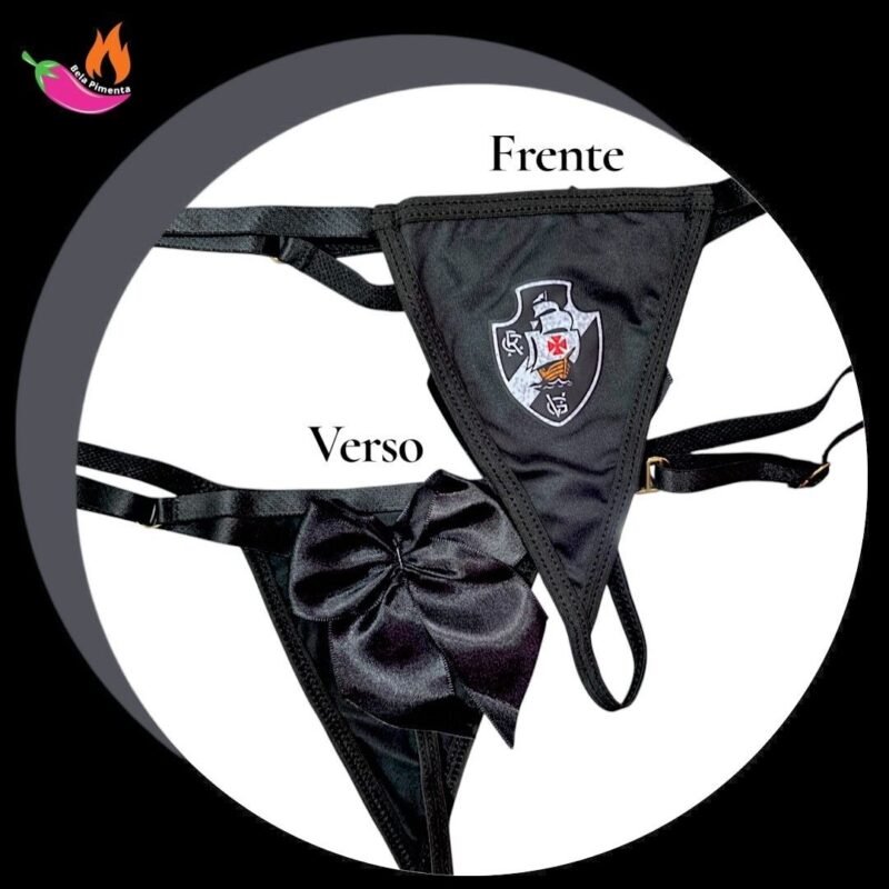 Calcinha Personalizada Times Vasco Preta